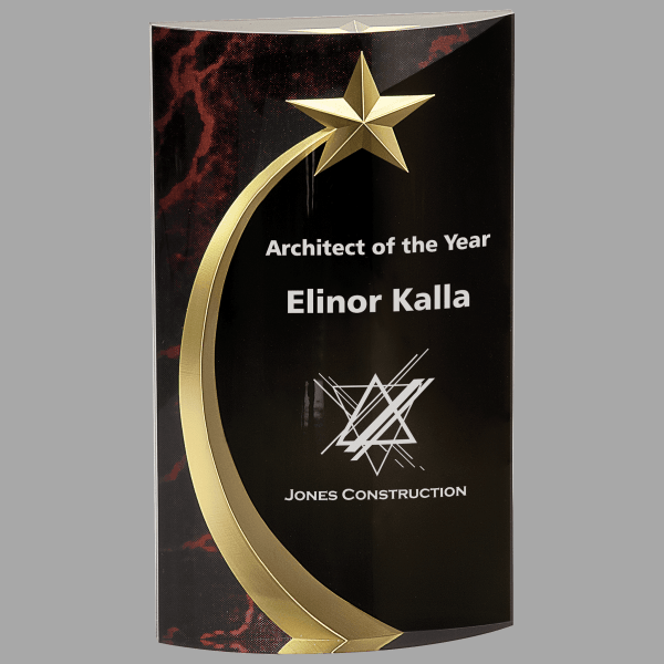 7.75" Rnd Shoot Marble Acrylic Award – item SHS3RM image 3