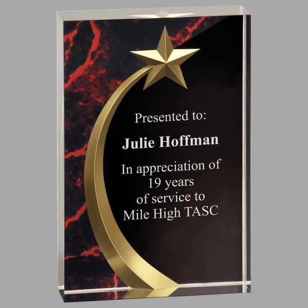 6.75" Sq Shoot Marble Acrylic Award – item SHS7RM image 3