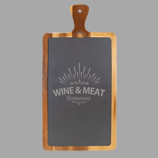 Acacia Wood and Slate Cutting Board – item SLT076 image 2