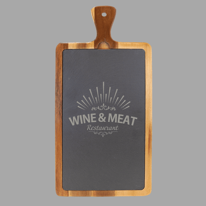 Acacia Wood and Slate Cutting Board – item SLT076 image 2
