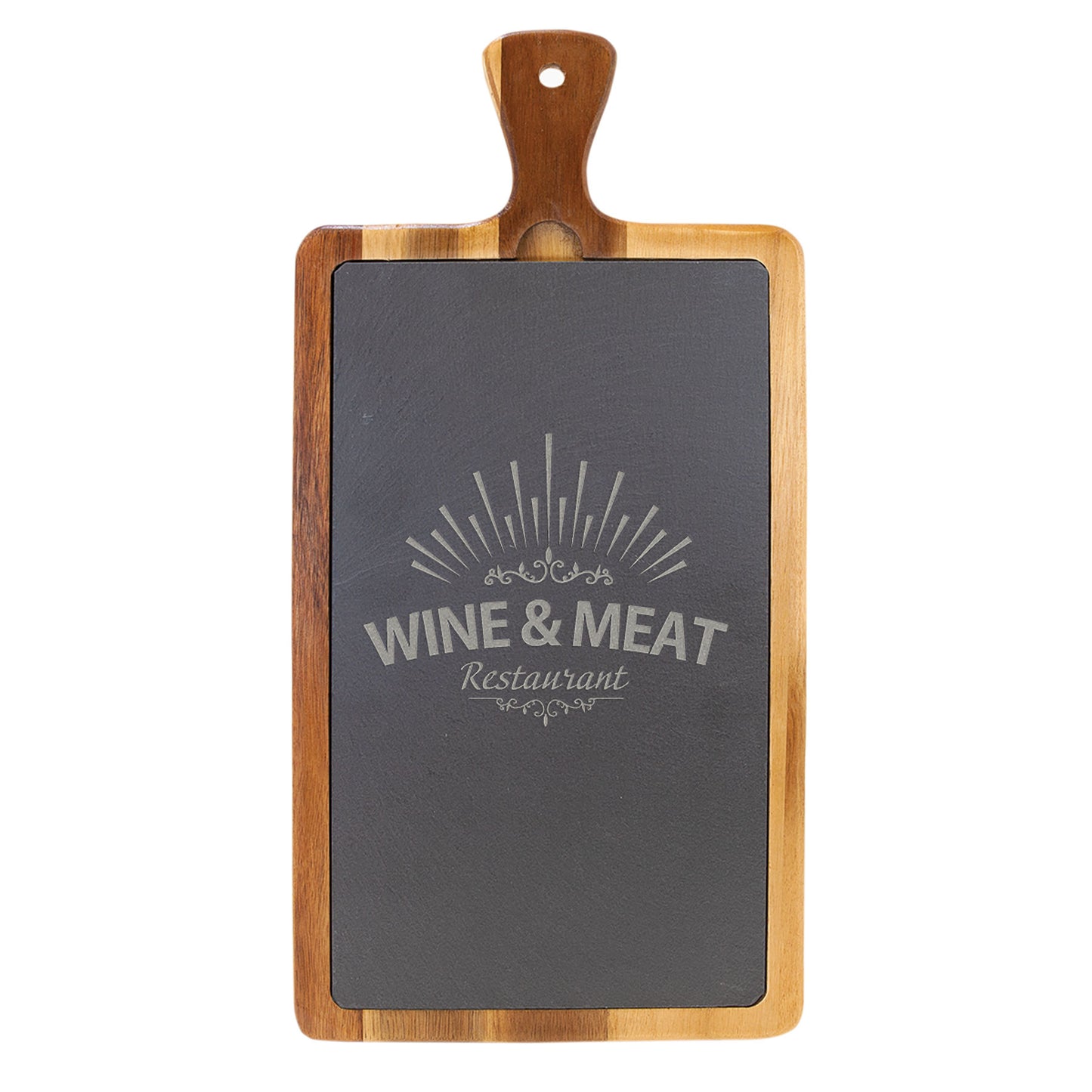 Acacia Wood and Slate Cutting Board – item SLT076
