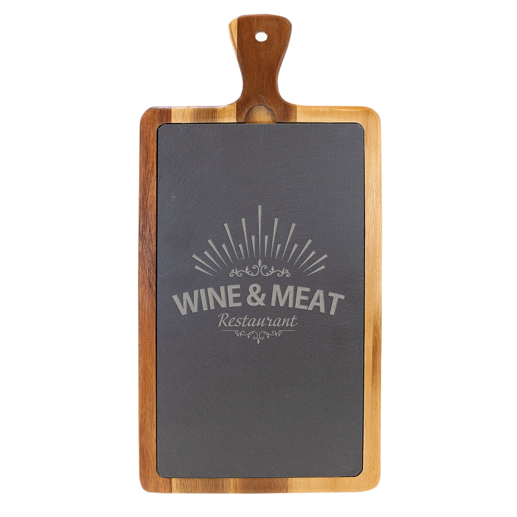 Acacia Wood and Slate Cutting Board – item SLT076
