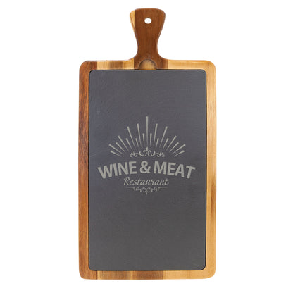 Acacia Wood and Slate Cutting Board – item SLT076
