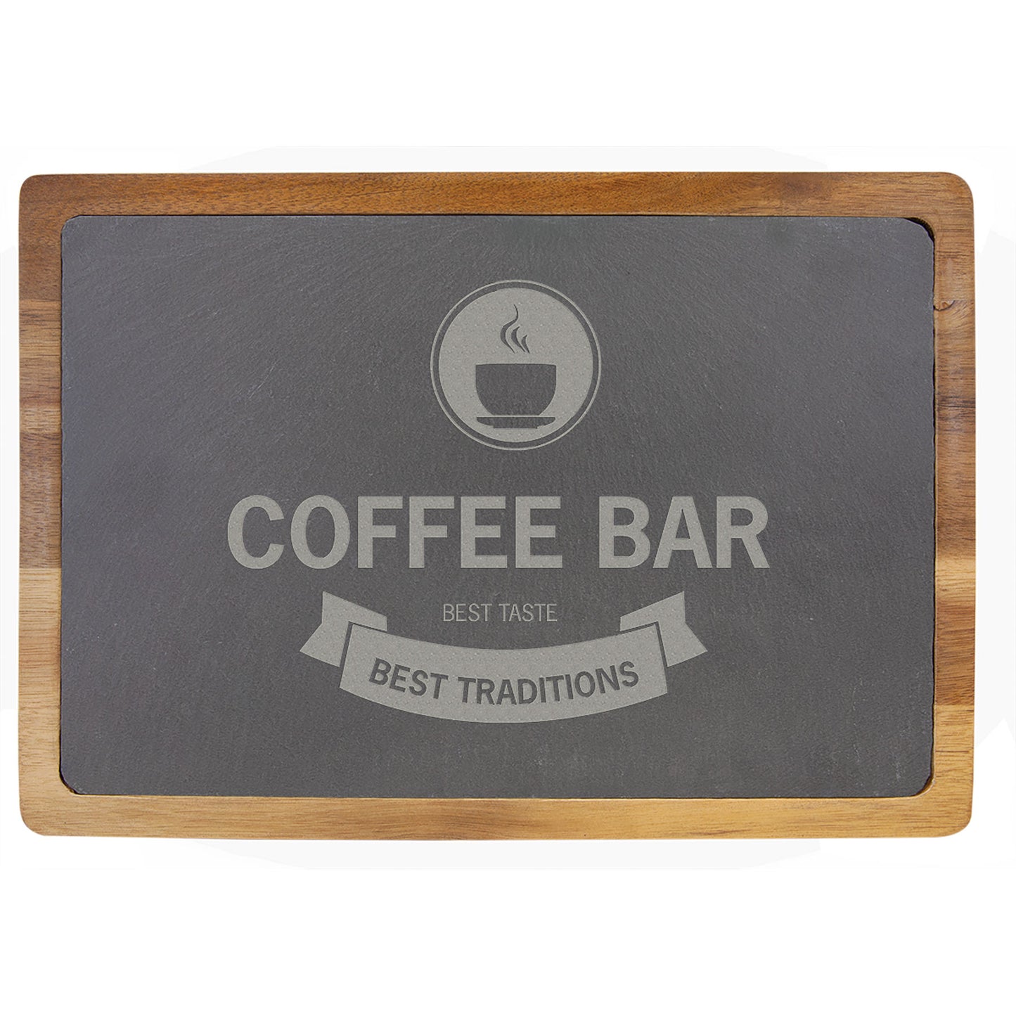 Acacia Wood and Slate Cutting Board – item SLT077