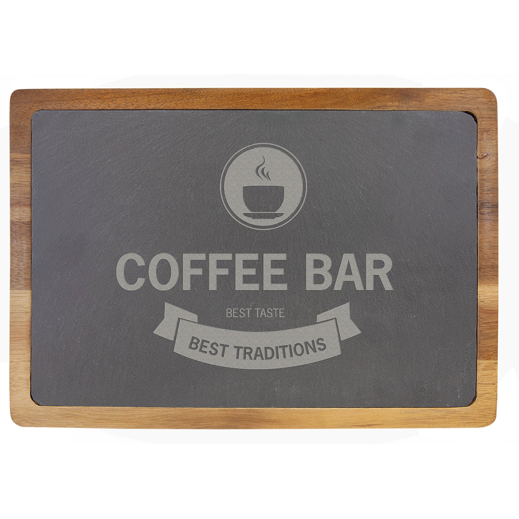 Acacia Wood and Slate Cutting Board – item SLT077