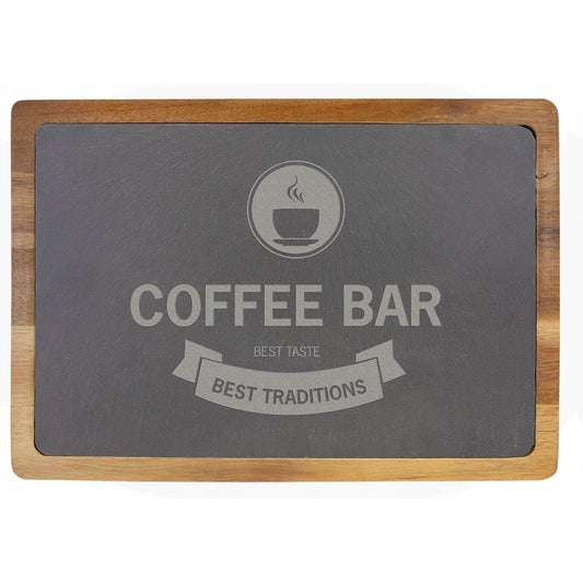 Acacia Wood and Slate Cutting Board – item SLT077