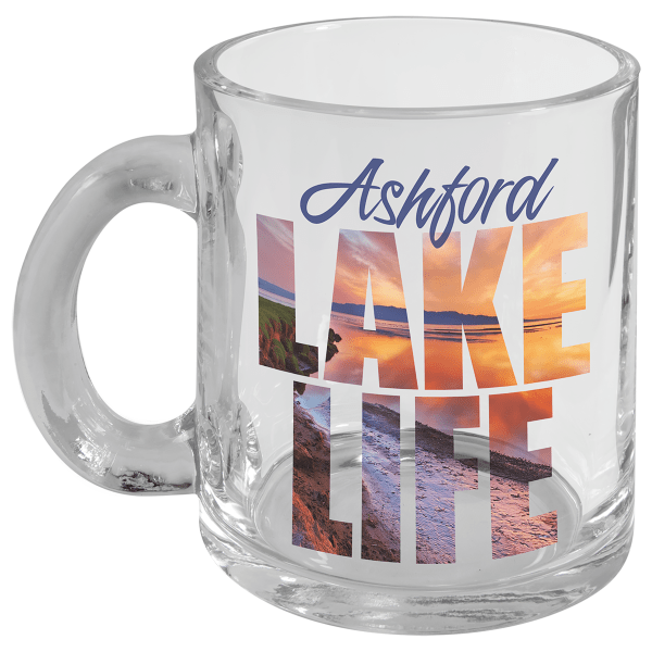 10 oz. Sublimatable Clear Glass Mug with Handle – item SM10C