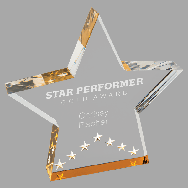 6" X 6 Star Performr Acrylic Award – item SPF2G image 2