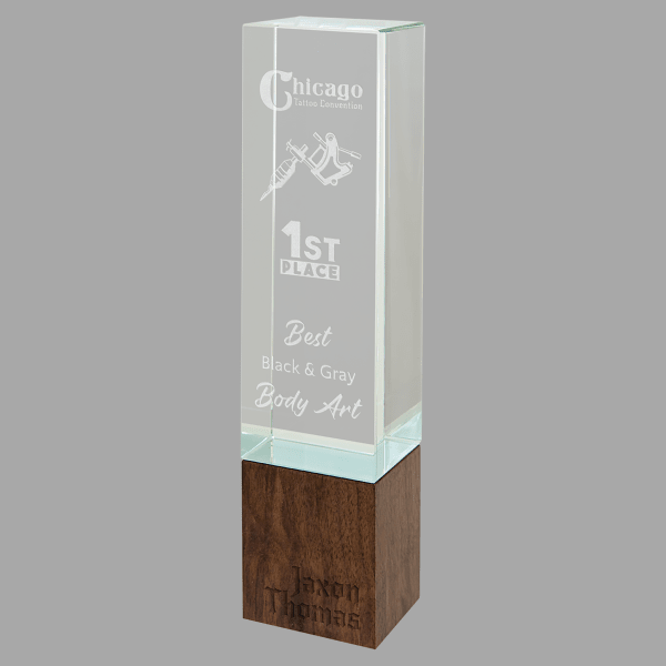 9.75" Rectangle Sierra Glass Award – item SRG05