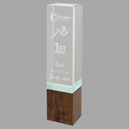 9.75" Rectangle Sierra Glass Award – item SRG05