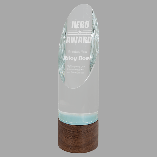 9.75" Cylinder Sierra Glass Award – item SRG08