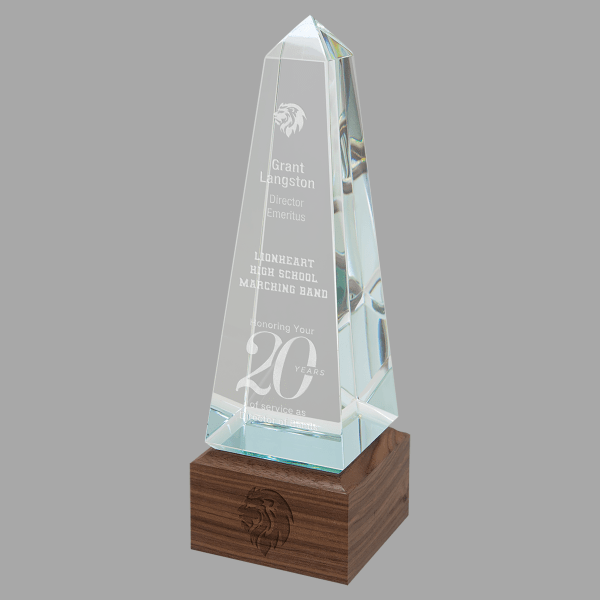 9.75" Obelisk Sierra Glass Award – item SRG11