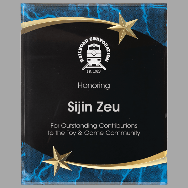 7" X 9 Sht Str Plaque Marble Acrylic – item SSP79BM