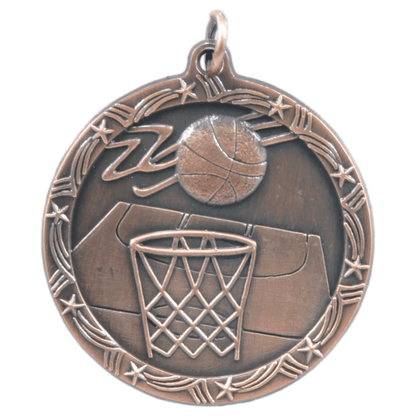 1.75" Basketball Star Medal – item ST12 image 3