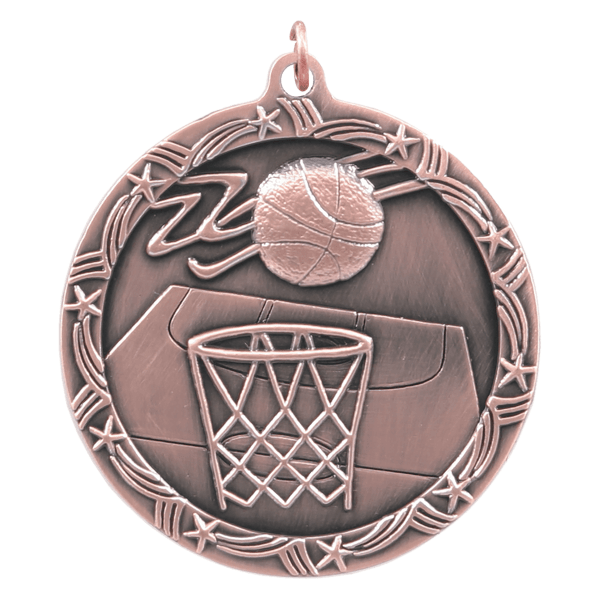 2.5" Basketball Star Medal – item ST62 image 3