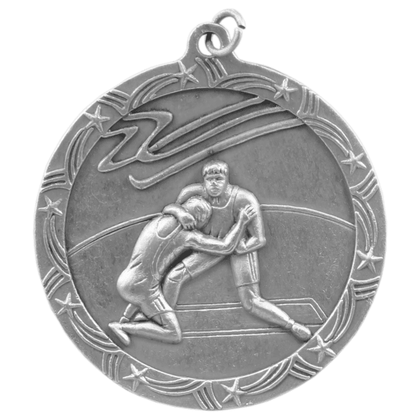 2.5" Wrestling Star Medal – item ST65 image 2