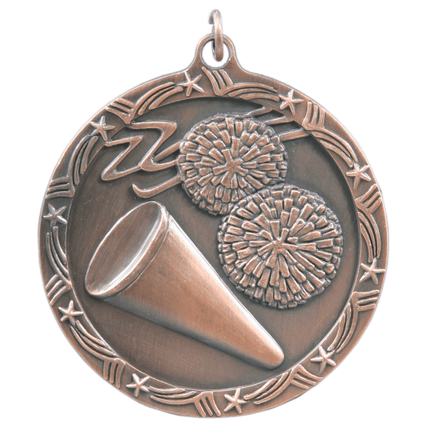 2.5" Cheerleading Star Medal – item ST69 image 3