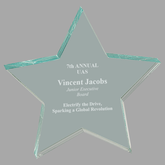 5" x 5" Jade Star Acrylic Paperweight — STA5J