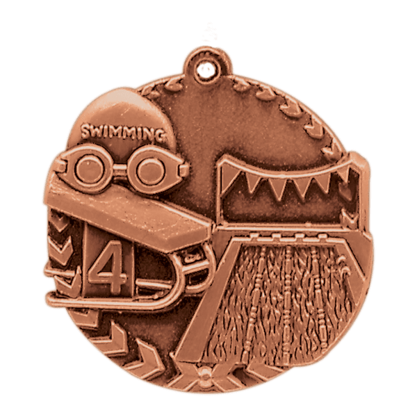 1.75" Swimming Millennium Medal – item STM1202 image 2