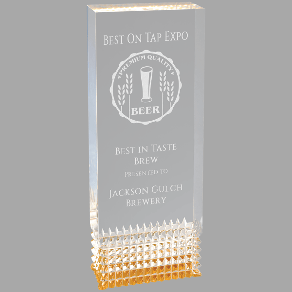3" X 8 Tribute Acrylic Award – item TBA3G image 2