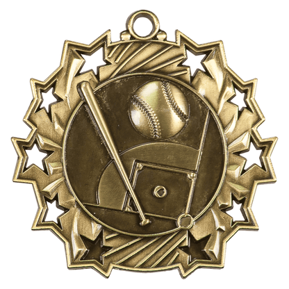 2.25" Baseball Ten Star Medal – item TS401