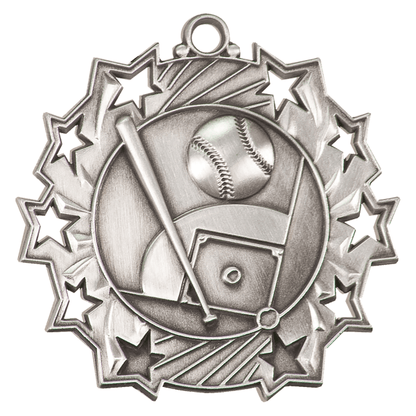 2.25" Baseball Ten Star Medal – item TS401 image 2