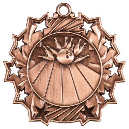 2.25" Bowling Ten Star Medal – item TS403 image 3