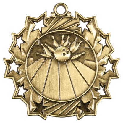 2.25" Bowling Ten Star Medal – item TS403