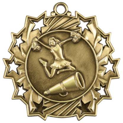 2.25" Cheerleading Ten Star Medal – item TS404
