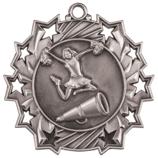 2.25" Cheerleading Ten Star Medal – item TS404 image 2