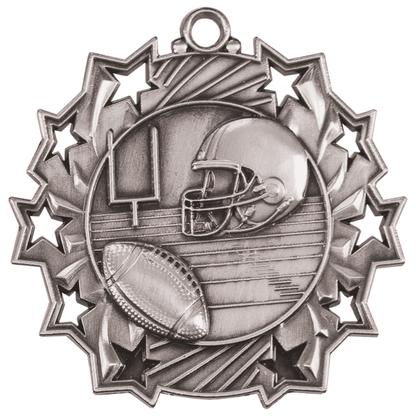 2.25" Football Ten Star Medal – item TS405 image 2