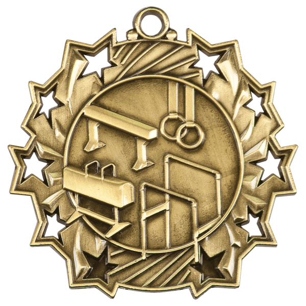 2.25" Gymnastics Ten Star Medal – item TS407