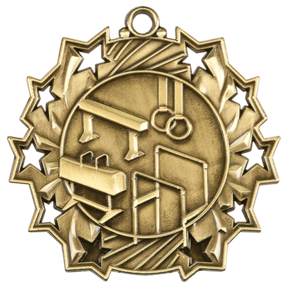 2.25" Gymnastics Ten Star Medal – item TS407