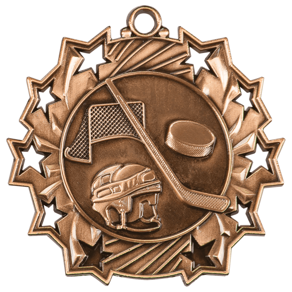 2.25" Hockey Ten Star Medal – item TS408 image 3