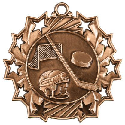 2.25" Hockey Ten Star Medal – item TS408 image 3