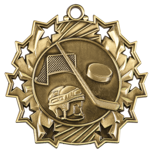 2.25" Hockey Ten Star Medal – item TS408