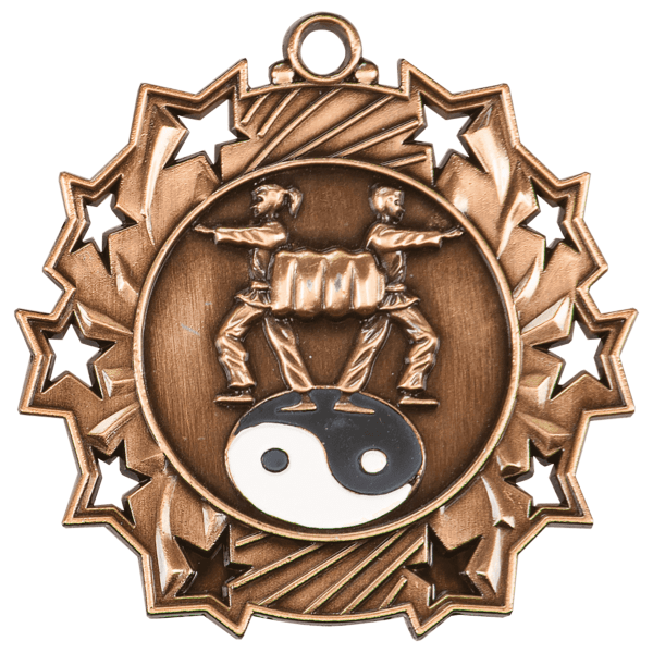 2.25" Martial Arts Ten Star Medal – item TS410 image 3