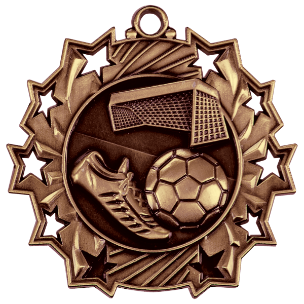 2.25" Soccer Ten Star Medal – item TS411 image 3