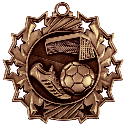 2.25" Soccer Ten Star Medal – item TS411 image 3