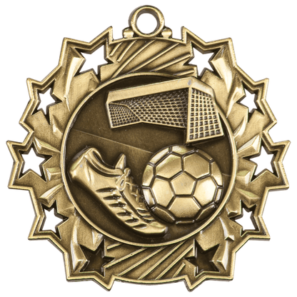 2.25" Soccer Ten Star Medal – item TS411