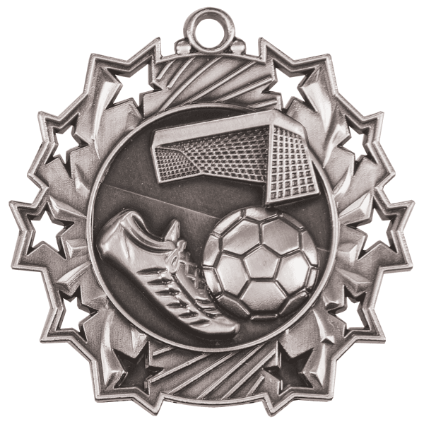 2.25" Soccer Ten Star Medal – item TS411 image 2