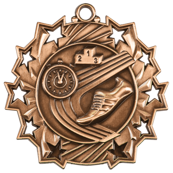 2.25" Track Ten Star Medal – item TS414 image 3