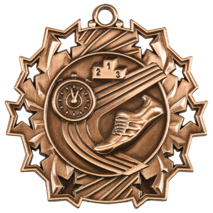 2.25" Track Ten Star Medal – item TS414 image 3