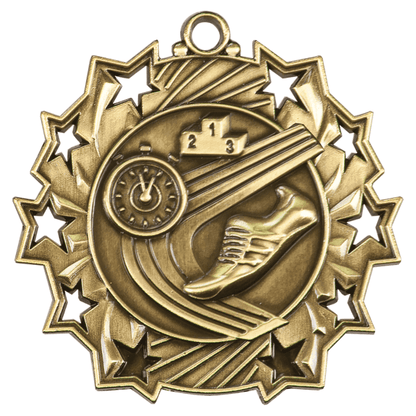 2.25" Track Ten Star Medal – item TS414