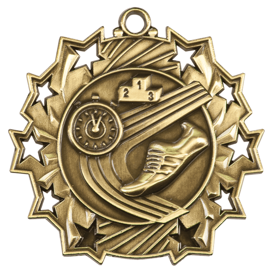 2.25" Track Ten Star Medal – item TS414