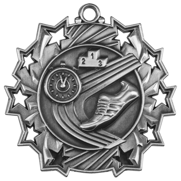 2.25" Track Ten Star Medal – item TS414 image 2
