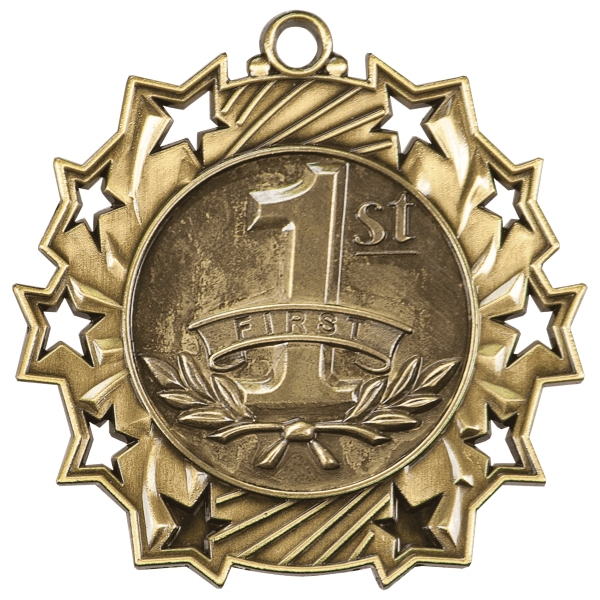 2.25" Placement Ten Star Medal – item TS420