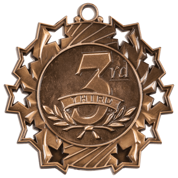 2.25" Placement Ten Star Medal – item TS422