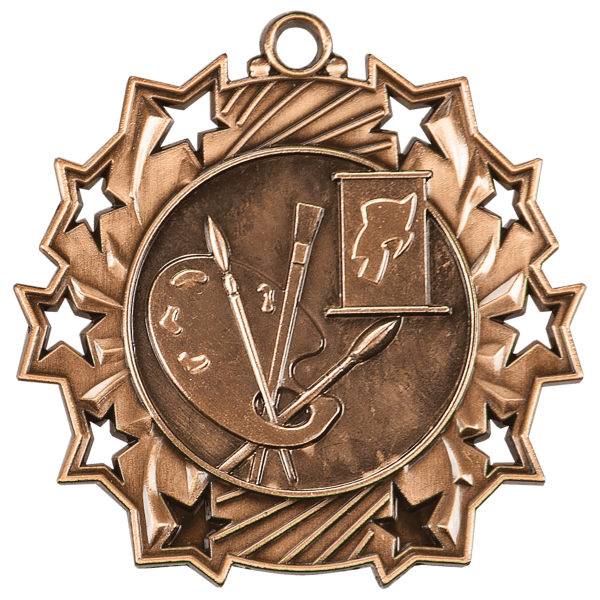 2.25" Placement Ten Star Medal – item TS501 image 3