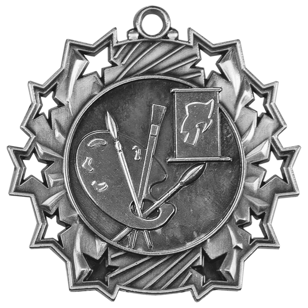 2.25" Placement Ten Star Medal – item TS501 image 2